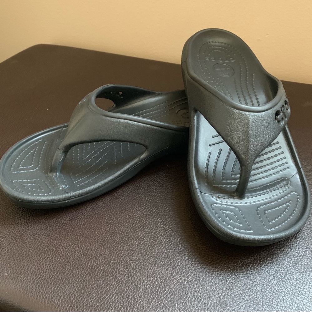 Brand New Black Crocs Flip-Flops
